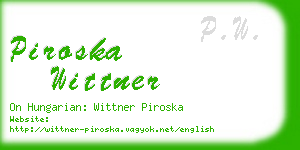 piroska wittner business card